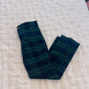 Janie and Jack Black and Blue Plaid Pants size 8